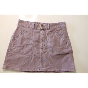 American Eagle Short Purple Lavender  Corduroy Skirt A Line Super Stretch 6